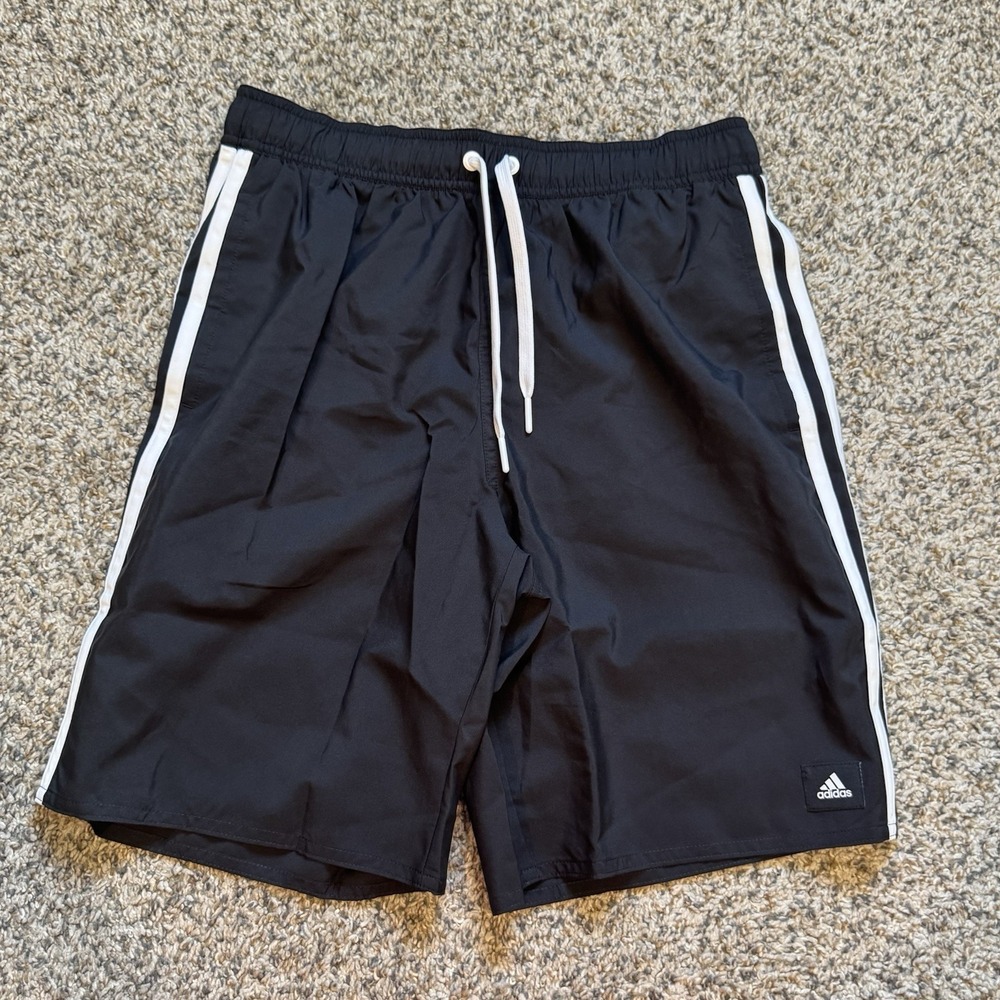 Adidas Men's 3-Stripes CLX Classic Swim Shorts Trunks (HT4358) Small - NWT